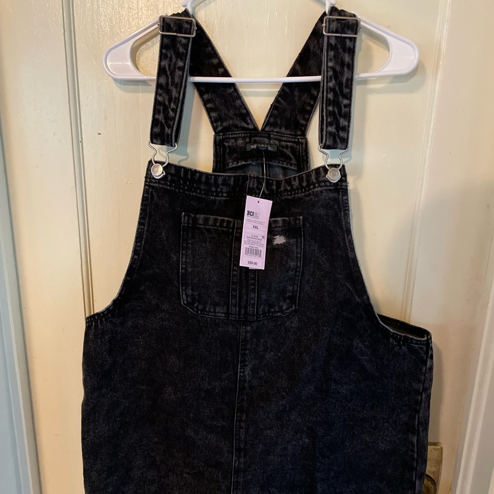 Black Overall Mini Dress